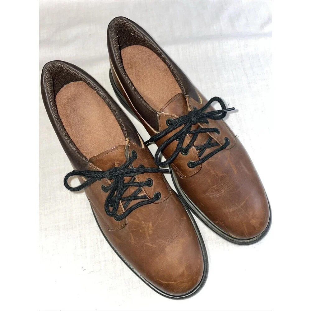 Redwing Men’s Work Shoes Size 11.5 B Brown Leather Oxfords Workwear Rugged